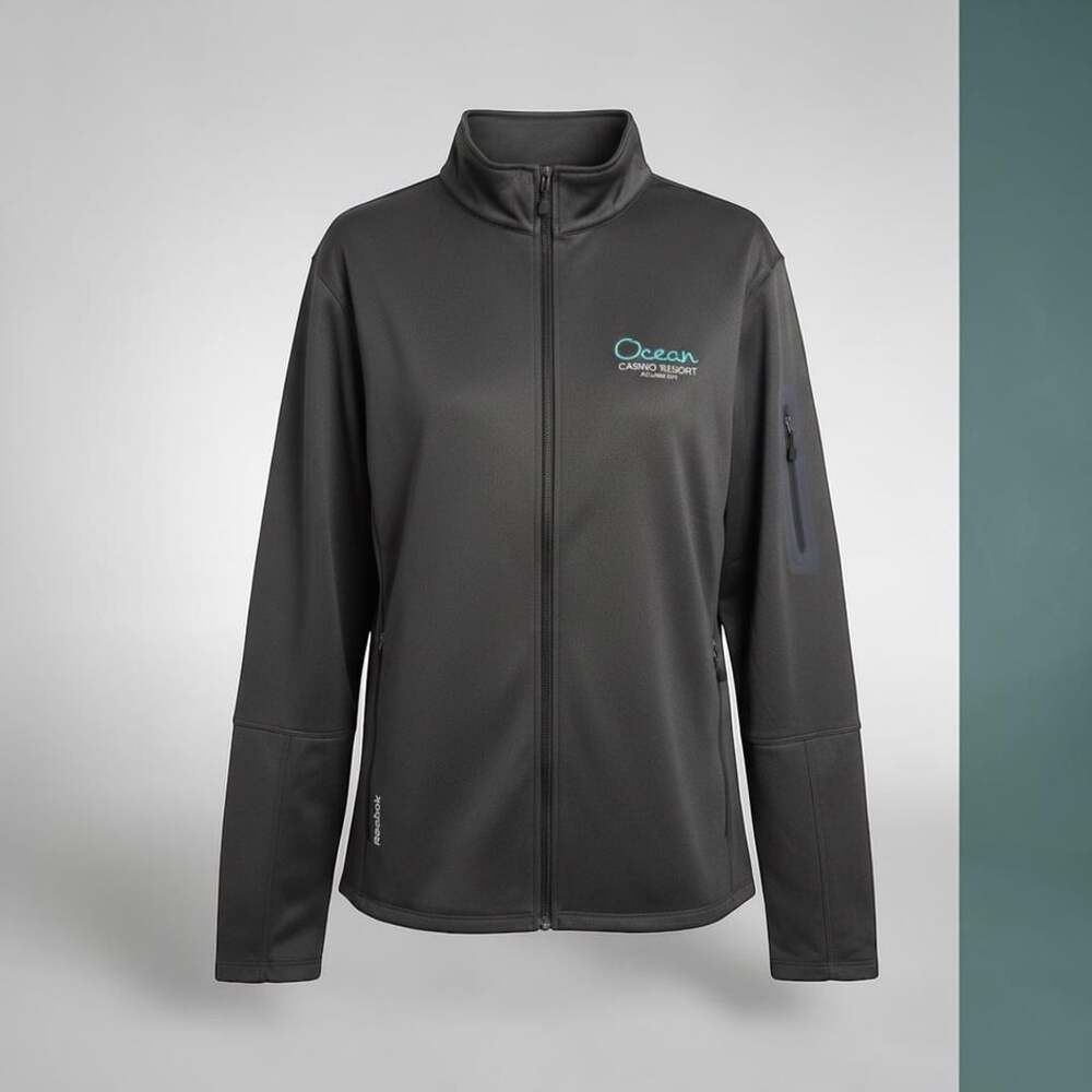 Reebok Men's Black Ocean Casino Resort Full-Zip Jacket
